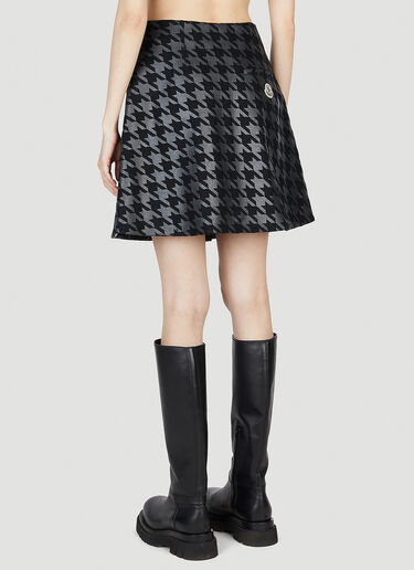 7 Moncler Fragment Houndstooth Mini Skirt Black mfr0254004