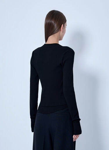LN-CC® - LIMI Feu: C/ Rib Layered Cardigan T - Black LIMI Feu C/ Rib Layered Cardigan T Black lmf0263004