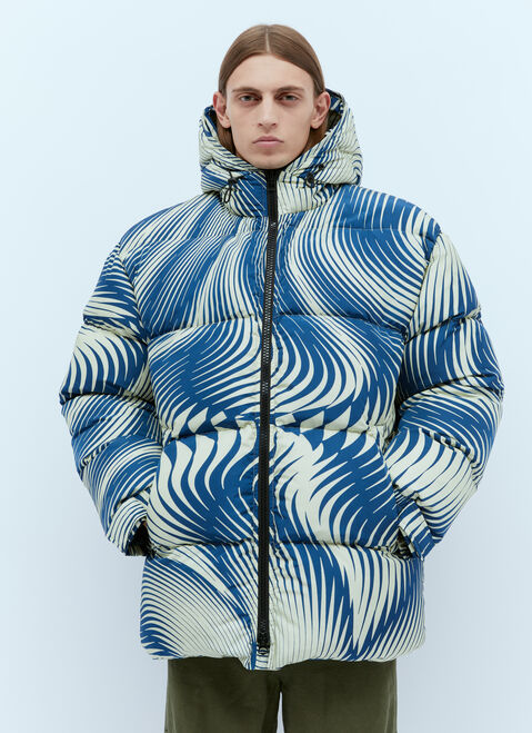 Dries Van Noten プリントパデッドジャケット ブラウン dvn0154007