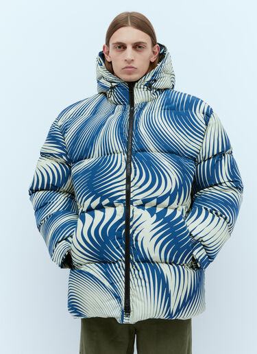プリントパデッドジャケット Dries Van Noten プリントパデッドジャケット ブルー dvn0154003