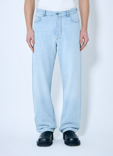 Bottega Veneta Extra Bleached Wide Leg Jeans Light Blue bov0159005