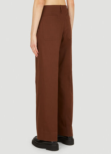 Plan C Wide Leg Pants Brown plc0250018