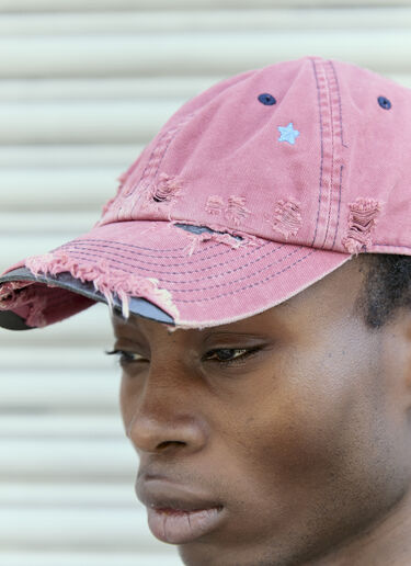 GREG ROSS Distressed Baseball Cap Red grr0157013