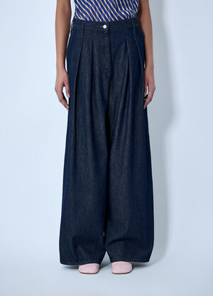 Dries Van Noten Wide-Leg Denim Trousers Blue dvn0263012