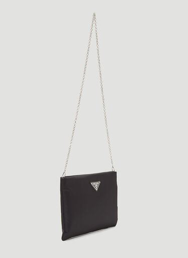 Prada Nylon Chain Pouch Bag Black pra0243003