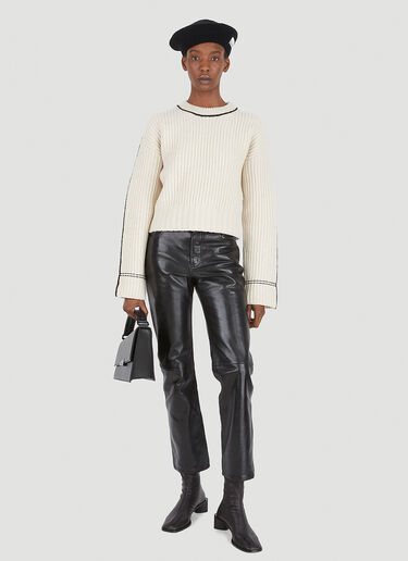 Acne Studios Leather Pants Black acn0246040