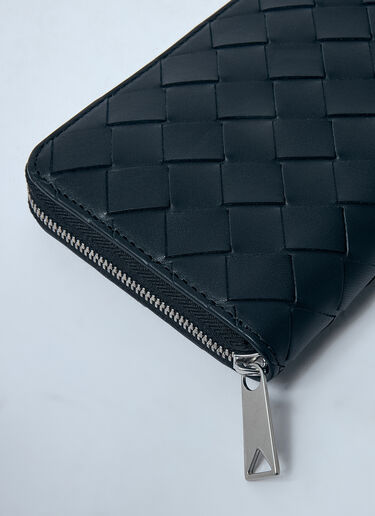 Bottega Veneta Intrecciato Leather Zip-Around Wallet Black bov0159020