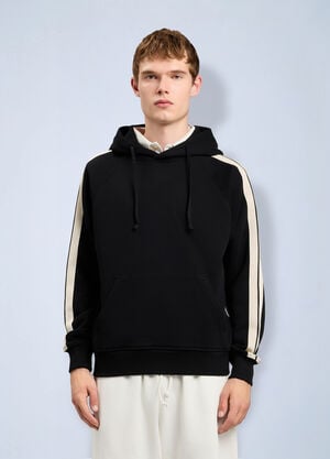 Palm Angels Back Curved Logo Track Hoodie Black pma0164073