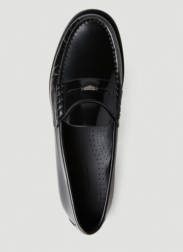 Burberry Logo Plaque Loafers Black bur0252025