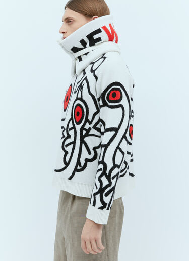 Detachable Collar Sin Knit Sweater Walter Van Beirendonck Detachable Collar Sin Knit Sweater White wlt0154005