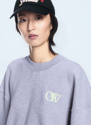 Off-White Embroidered Ow Sweatshirt Grey ofw0260019