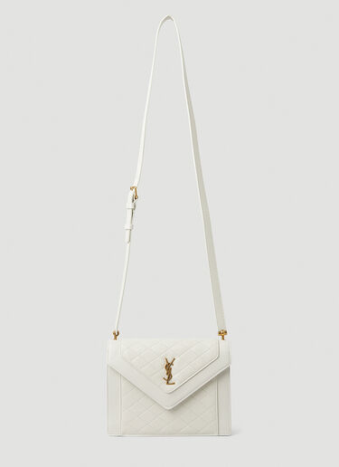 Saint Laurent Gaby Quilted Shoulder Bag White sla0247160