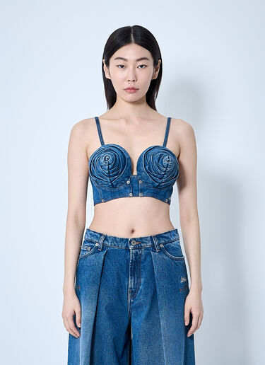 Jean Paul Gaultier Denim Bra Blue jpg0260004