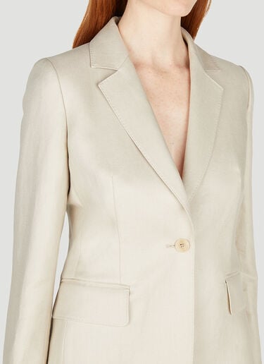 Max Mara Alpaca Single Breasted Blazer Beige max0252009