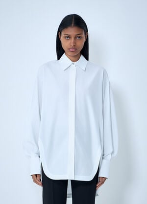 Sportmax Oversized Cotton Poplin Shirt White spx0263008
