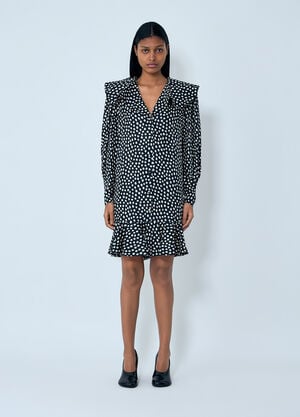 Chloé Polka-Dot Mini Dress Black chl0263027