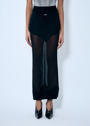 Jean Paul Gaultier Knit Maxi Skirt Black jpg0259012