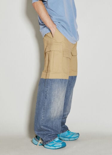 Balenciaga Bi-Material Cargo Pants Beige bal0155007