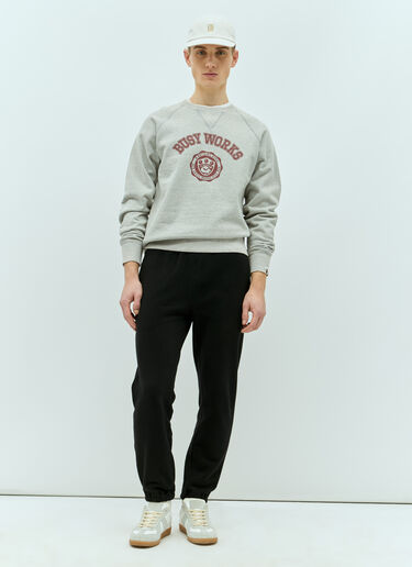 A BATHING APE® Logo Print Sweatshirt Grey aba0154006