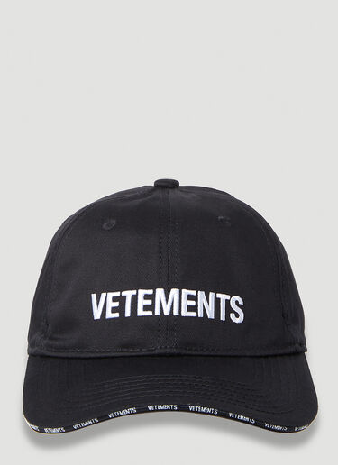 VETEMENTS 经典徽标棒球帽 黑色 vet0254019