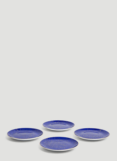 L'Objet Set-of-Four Lapis Dessert Plates Blue wps0639514