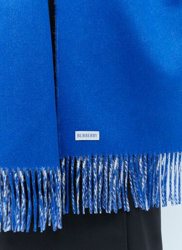 Burberry Check Cashmere Scarf Blue bur0154022