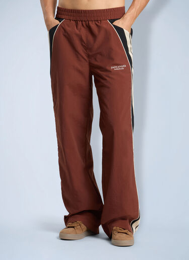 LN-CC® - Palm Angels: Hollywood Nylon Pants - Brown Palm Angels Hollywood Nylon Pants Brown pma0166286