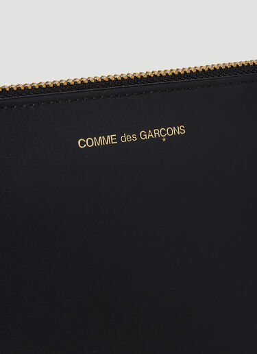 Comme des Garçons Wallet 내부 프린트 지퍼 파우치 블랙 cdw0352004