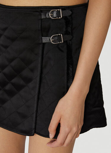 Durazzi Milano Quilted Buckle Mini Skirt Black drz0252013