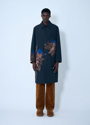 Dries Van Noten Rankle Printed Tailored Coat Black dvn0162002