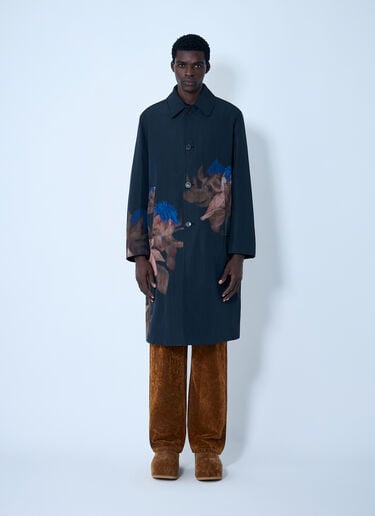 Dries Van Noten Rankle Printed Tailored Coat Black dvn0162002
