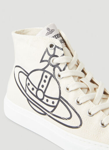 Vivienne Westwood 徽标印花高帮运动鞋 白 vvw0249052
