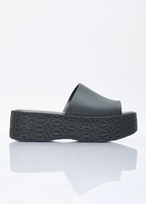 Marc Jacobs Becky Platform Slides Black mcj0258004