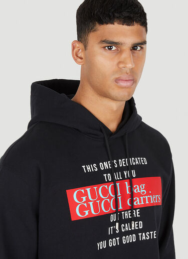 Gucci Felted Hooded Sweatshirt Black guc0150324