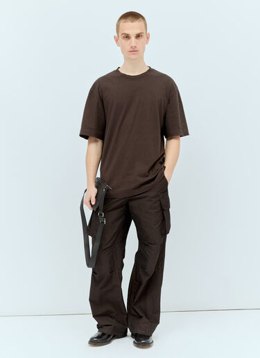 MHL by Margaret Howell Simple T-Shirt Brown mhl0156007