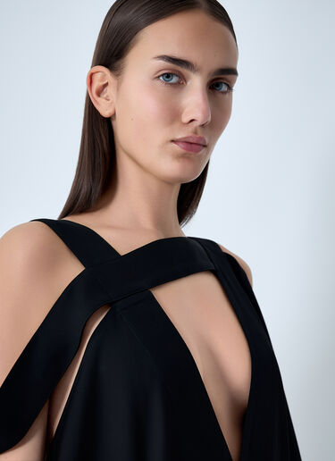 Draped Maxi Dress Yohji Yamamoto Draped Maxi Dress Black yoy0262028