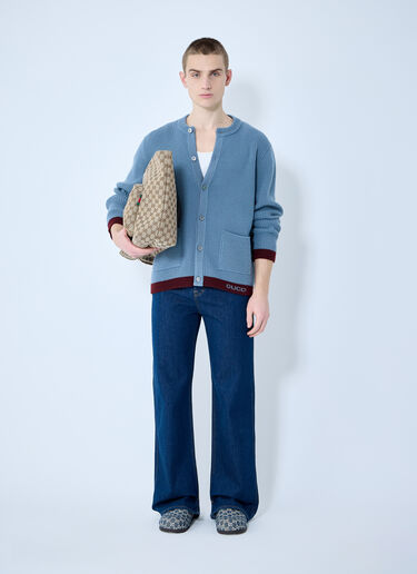 Gucci Denim Jeans With Embroidery Dark Blue guc0159033