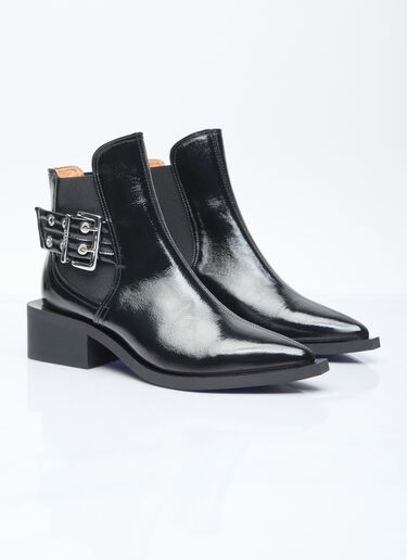 GANNI Chunky Buckle Chelsea Boots Black gan0255084