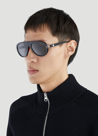 Moncler Navigaze Pilot Sunglasses Black mon0351002