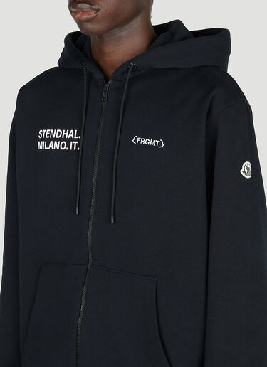 7 Moncler Fragment 로고 프린트 후드 스웨트셔츠 블랙 mfr0154008