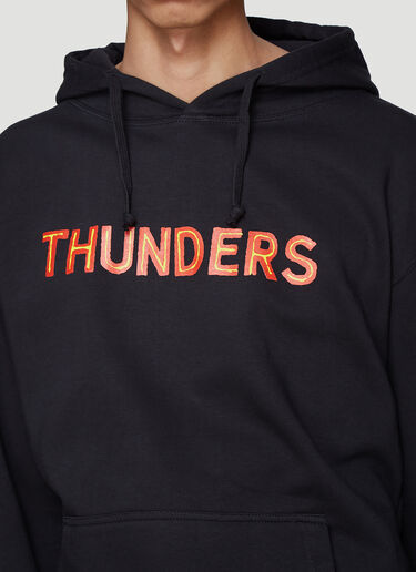 Mr. Thunders 로고 후드 스웻셔츠 Black mrt0135002