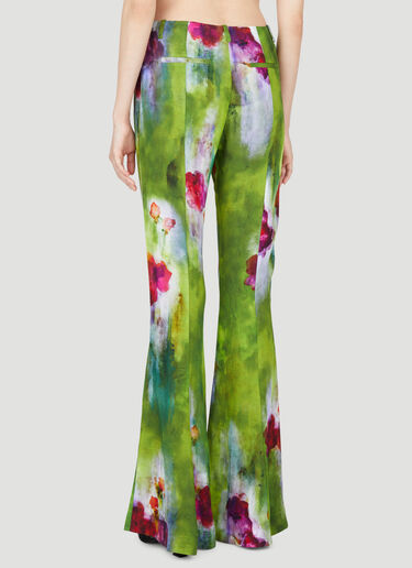Floral Print Flared Pants Acne Studios Floral Print Flared Pants Green acn0254034