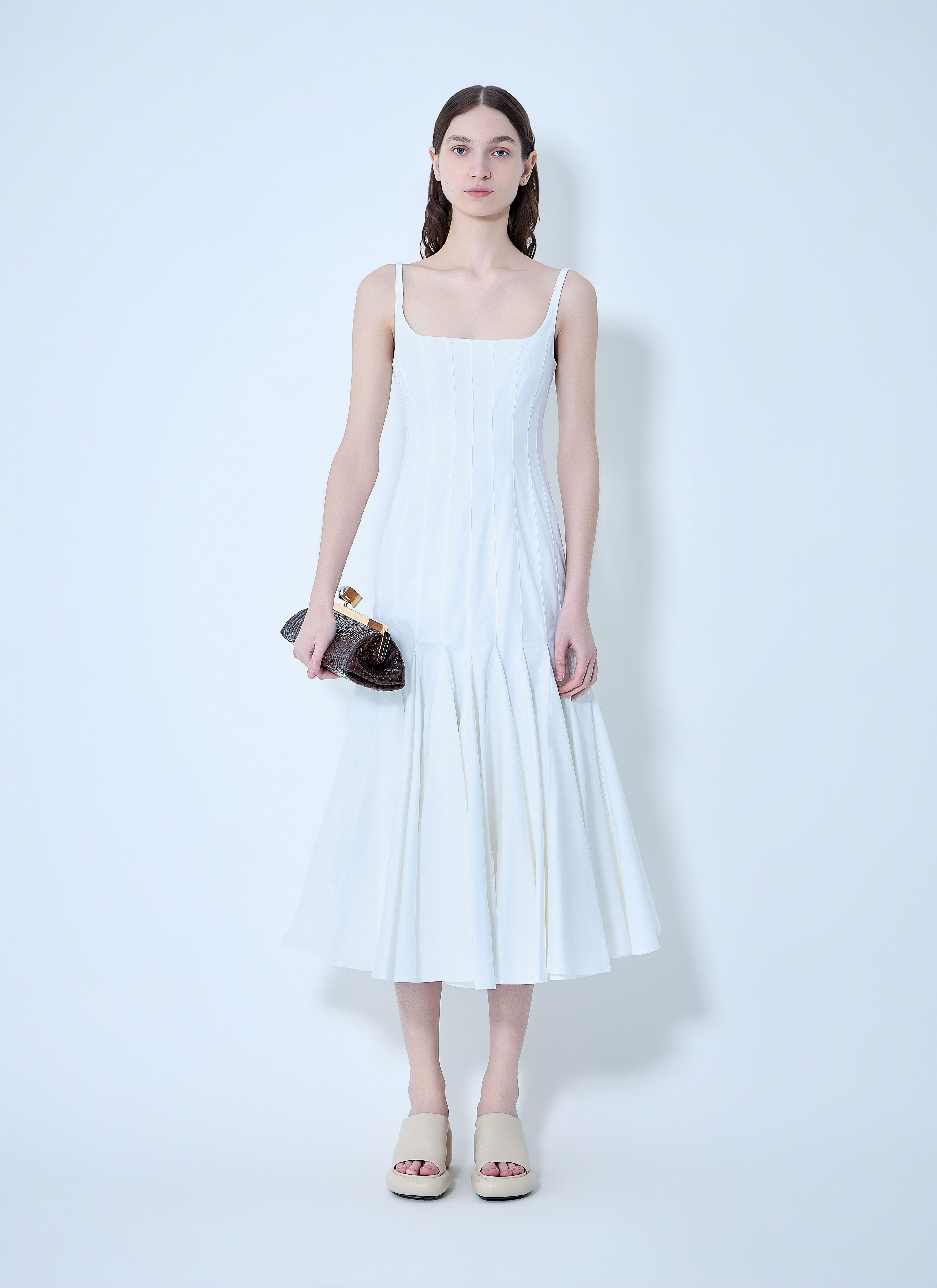 Jacquemus Women's' La Robe Agave Midi Dress in White | LN-CC®