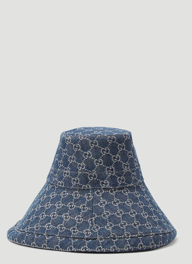 Gucci Eco Washed-Denim Bucket Hat Blue guc0243178