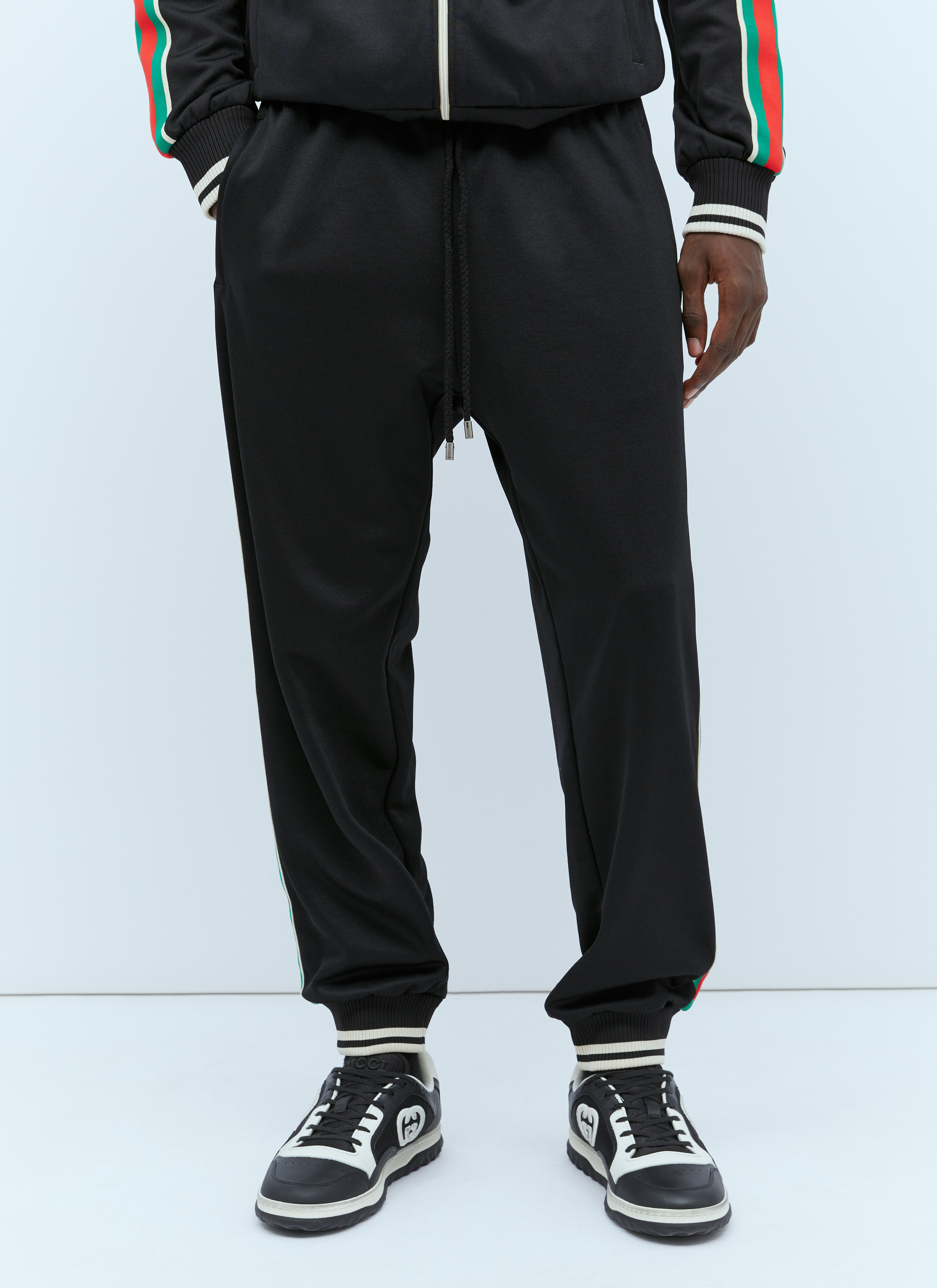 Black gucci track pants clearance