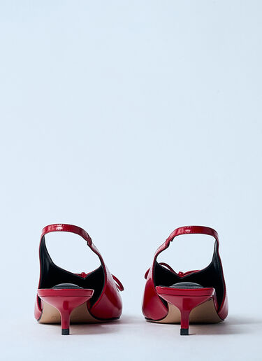 Jacquemus Les Slingbacks Cubisto B Kitten Heels Red jac0260045