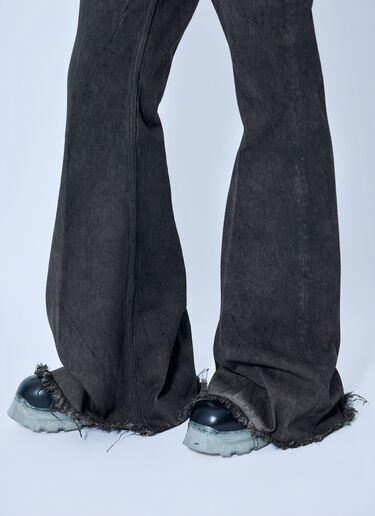 LN-CC® - Rick Owens: Bolan Bootcut Jeans - Grey Rick Owens Bolan Bootcut Jeans Grey ric0166007