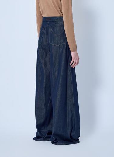 Max Mara Wide-Leg Denim Trousers Navy max0266013