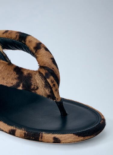 LN-CC® - Balenciaga: Gaeta Wedge Thong Sandals - Brown Balenciaga Gaeta Wedge Thong Sandals Brown bal0265043