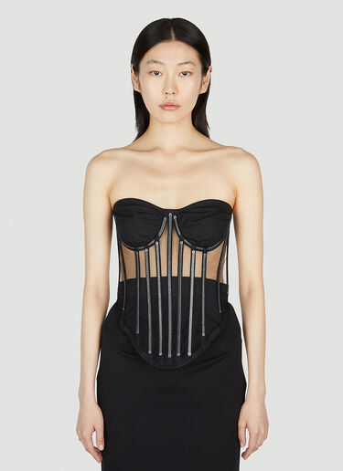 Dolce & Gabbana Kim Embellished Corset Top Black dol0252009